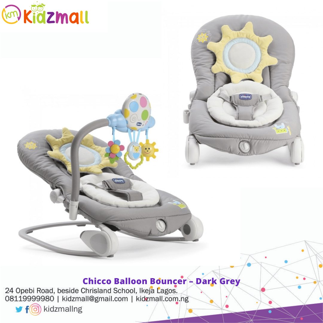kidzmallng's tweet photo. Chicco Balloon Bouncer
Description 
Gentle VibrationThe Balloon Bouncer also features a gentle vibration function to soothe your little one and make them even more comfortable.
Maximum Comfort Supplied with a removable, ergonomic booster cushion that snugly holds your child for https://t.co/E5uaKD5sRN