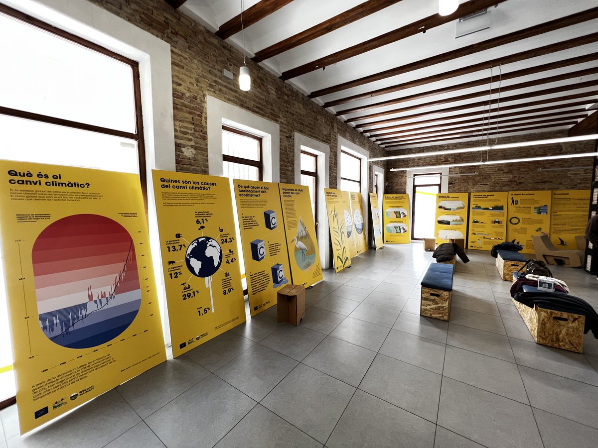 A l'Observatori del Canvi Climàtic, al Cabanyal, ja podeu trobar l'exposició "Aiguamolls pel clima", fruit del treball del projecte #Wetlands4Climate. Podeu visitar-la de forma lliure i gratuïta, per tal de conéixer una mica més aquestos ecosistemes i per què hem de cuidar-los🌾