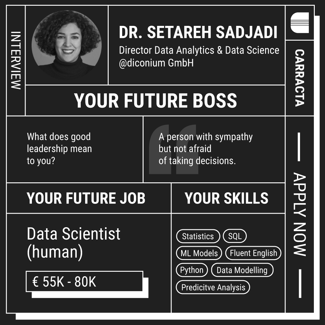 _CARRACTA's tweet photo. Would you like to sift through the data and find the diamonds? If so, then join @diconium as a #DataScientist (human) and #work somewhere awesome. Find out more about your future role and #manager here: https://t.co/qE2prgDJhr

#Statistics #SQL #MLmodels #Python #Datamodelling https://t.co/Z3bj3Sub9y