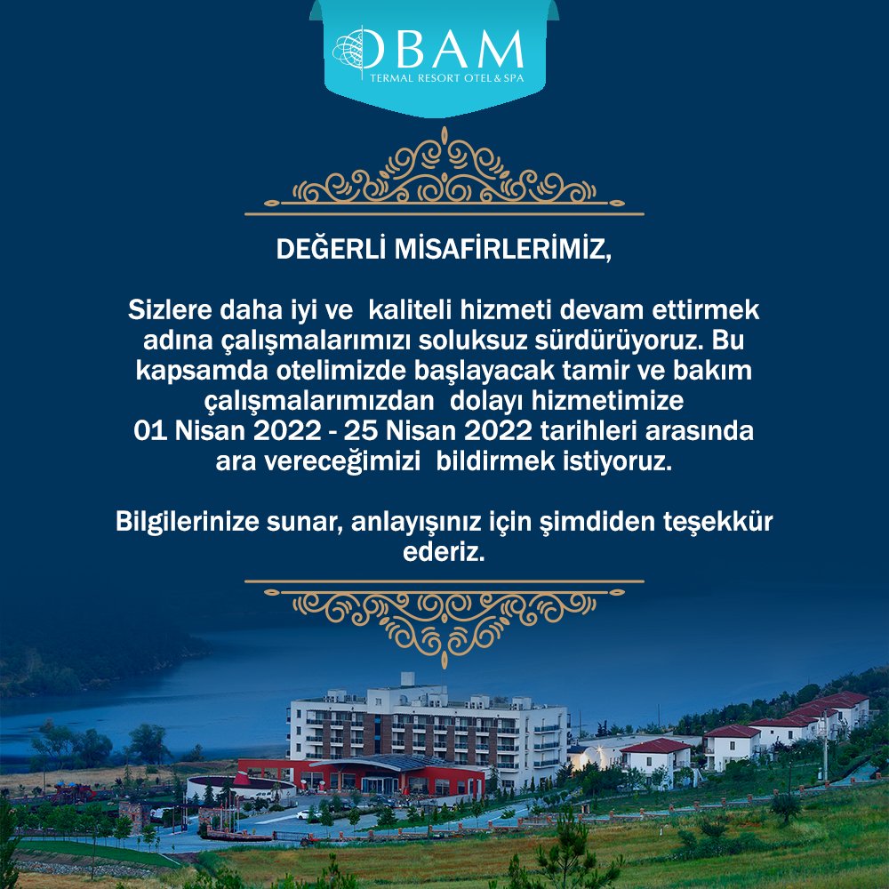 obamtermal's tweet photo. Bilgilerinize sunarız...#ObamTermal #Keşfet #keşfetteyiz #RamazanAyı #ramazan #tadilat #tamirat #yenilenmek #Balıkesir #Sındırgı https://t.co/pllCMjOuDa