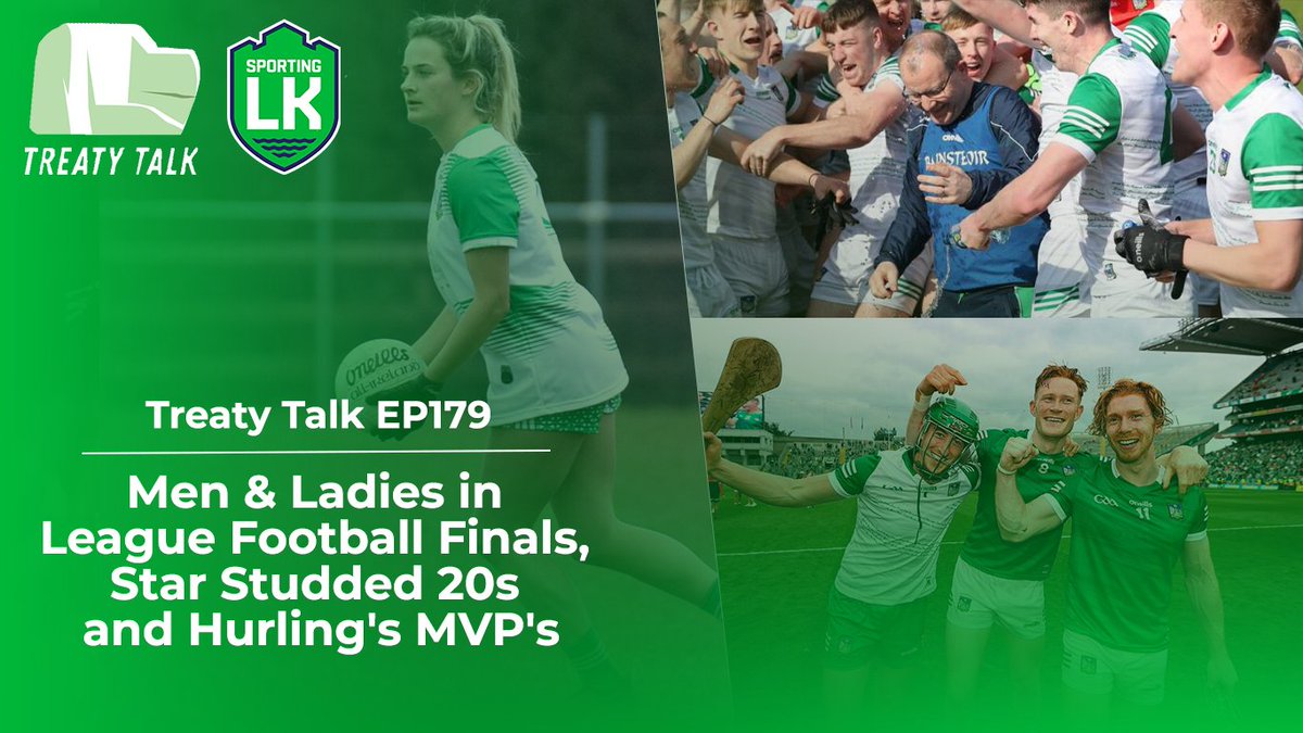 SportingLK's tweet photo. 📺Treaty Talk EP179 will be live at 4.30pm!

🔸Men and Ladies Football League Finals
🔸Limerick Hurling's MVPs
🔸Star studded U20s panel &amp; More!

Live on Facebook, YouTube and Twitter later today! 

#SportLK https://t.co/119FJe47Za