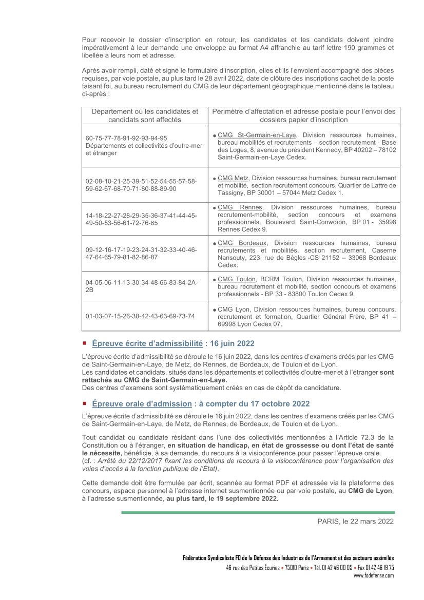 Calendrier Commission Administrative Paritaire 2023 Fodefense (@Fodefense1) / Twitter