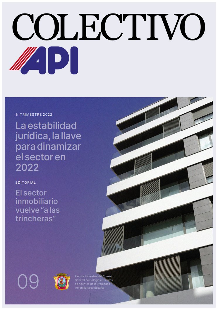 consejoCOAPI's tweet photo. 📰 Ya está aquí el último número de la revista #COLECTIVOAPI con #información de primera mano sobre toda la #actualidad de la industria, así como de los proyectos y novedades de los #COAPI de #España.

👉 Ya disponible en la web del Consejo General https://t.co/uuj1oDcVfV https://t.co/o2ZdRBjcKq