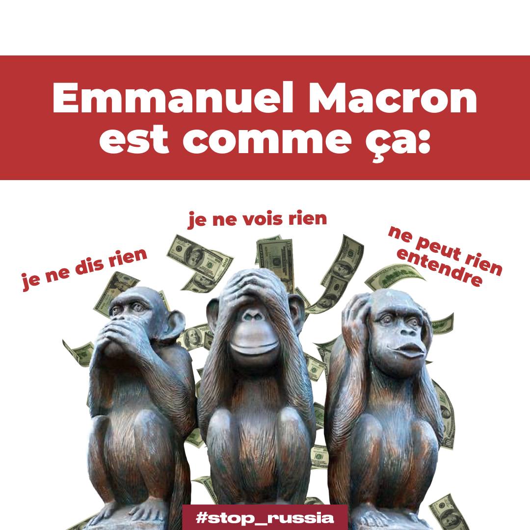 CyberSun2022's tweet photo. @Officialloiuse Is Macron trying to be neutral? Its war here in Ukraine, people are dying every day in hundreds! No one can stay aside! Thousands of companies decided to leave russian market proving their intolerance to war and invasion! Macron still thinks its not his business? https://t.co/KyDbwpAJV2