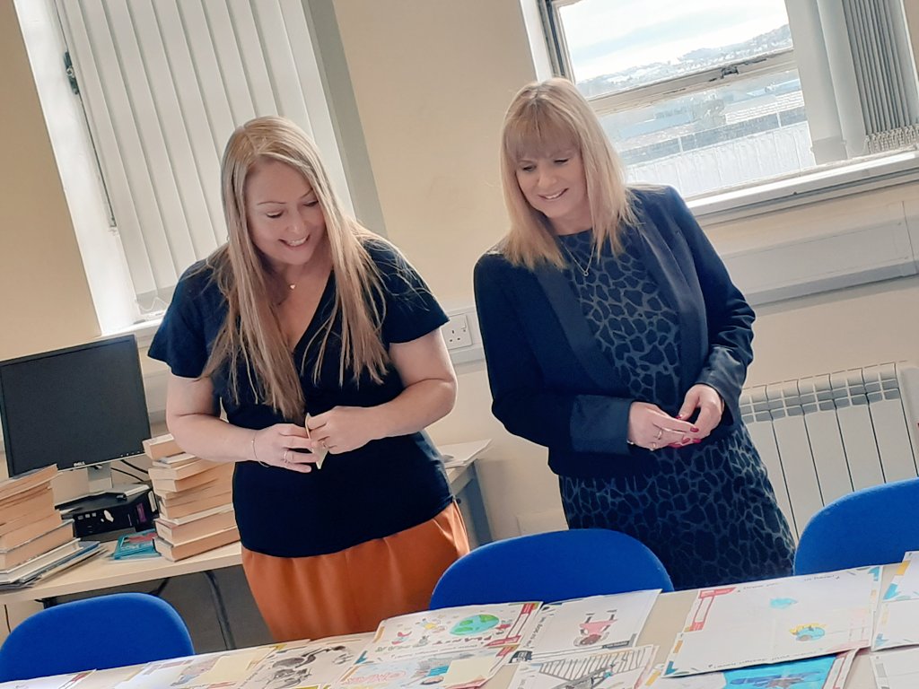 LibrariandyW's tweet photo. This morning we judged our #WBD22 #worldbookday2022 library card competition, well over 100 outstanding entries from schools across @KirkleesCouncil
Thanks to Louise, Kirstie and others for their help and to the judges who had an impossible job!
#lovelibraries #Mylibraryandme https://t.co/ZN8Pgw0sI4