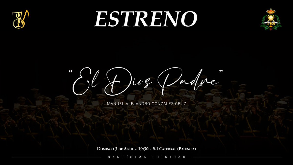 StmaTrinidadPal's tweet photo. Este Domingo en el Pregón “Compases de Oración “ Estrenamos la marcha EL DIOS PADRE de @Quini18Manuel 

#SuenaTrinidad
#SiempreTrinidad
#VAniversarioTrinidad https://t.co/xXaYNdSrmN
