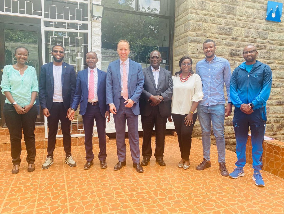 MarketForceHQ's tweet photo. It was an honor hosting the Kenya Cabinet Secretary for the Ministry of Information and Communications Hon.  Joe Mucheru, UK MP Matt Hancock and Kenya's High Commissioner to the UK Manoah Esipisu at our office to discuss youth employment through technology startups. https://t.co/YwEi3zoBqL