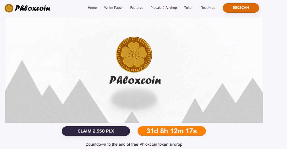 website claim is unlimited 2×2,550 PLX, Receive instantly. 
phloxcoin.xyz