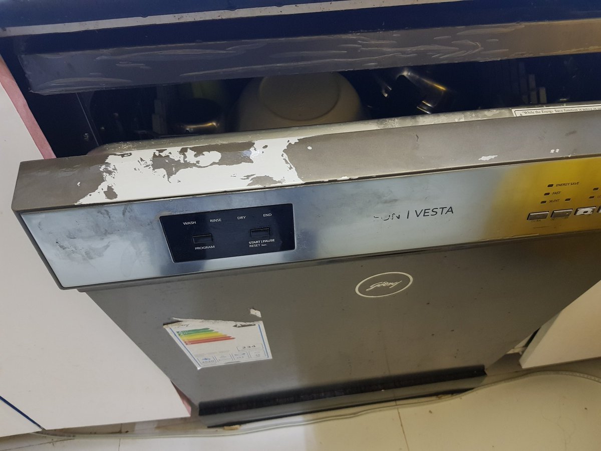 MoinMohammed's tweet image. @GodrejAppliance purchased last top of range dishwasher unit and already paint coming off. Can someone please get back to me ASAP