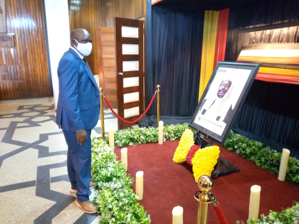 NCFUganda's tweet photo. Today the leadership of the Arts paid there last respects late Rt Hon @JacobOulanyah, We fondly remember him n hold him in high esteem for modernizing Copyright Act 2006. The current legislation nids amendment to include Private Copy Levy (PCL) and the @WIPO internet treaties. https://t.co/iCL6N1sgFx