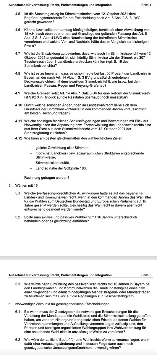 Im Bayerischen Landtag läuft seit wenigen Minuten eine Sachverständigenanhörung zum Thema „Verbesserung des Landtagswahlverfahren“. Hier im Livestream: youtu.be/DbTSAzVFluU

Liste der Sachverständigen und Fragenkatalog: bayern.landtag.de/webangebot2/we…