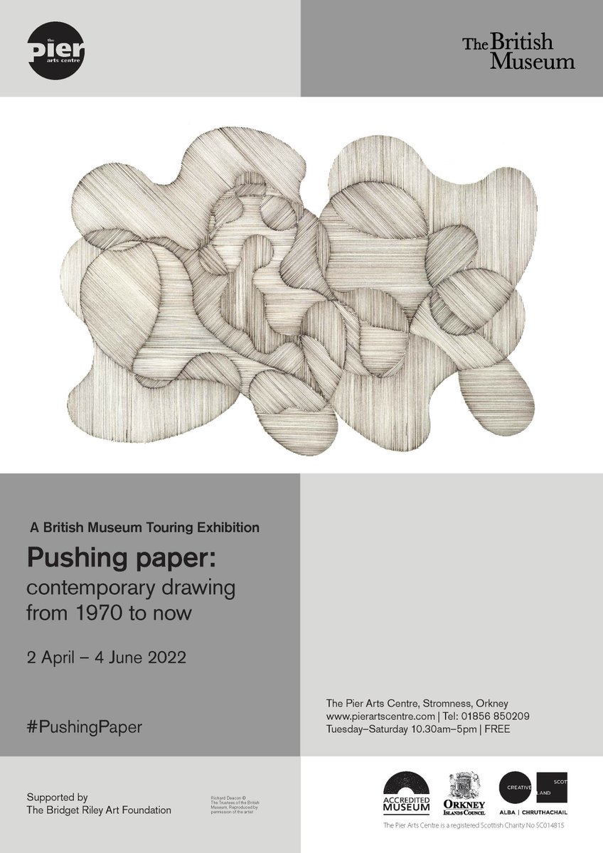 PierArtsCentre's tweet photo. Our two new exhibitions are on display until 4 June.
A @britishmuseum touring exhibition Pushing paper: contemporary drawing from 1970 to now
Alan Johnston - Beyond The Flow
Open 10.30-5 Tuesday - Saturday
Admission Free
#PierArtsCentre #britishmuseum #PushingPaper https://t.co/v7uJ5GhNjv