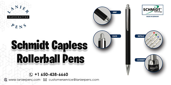 pens_lanier's tweet photo. The SCHMIDT Capless Rollerball Pen is just another example of our commitment to innovation. We continually give fresh impulses to the writing instrument market with our inventiveness and technological skill.

#lanierpens#schmidtcaplessrollerballpens#pens https://t.co/P2KqfVLB4H