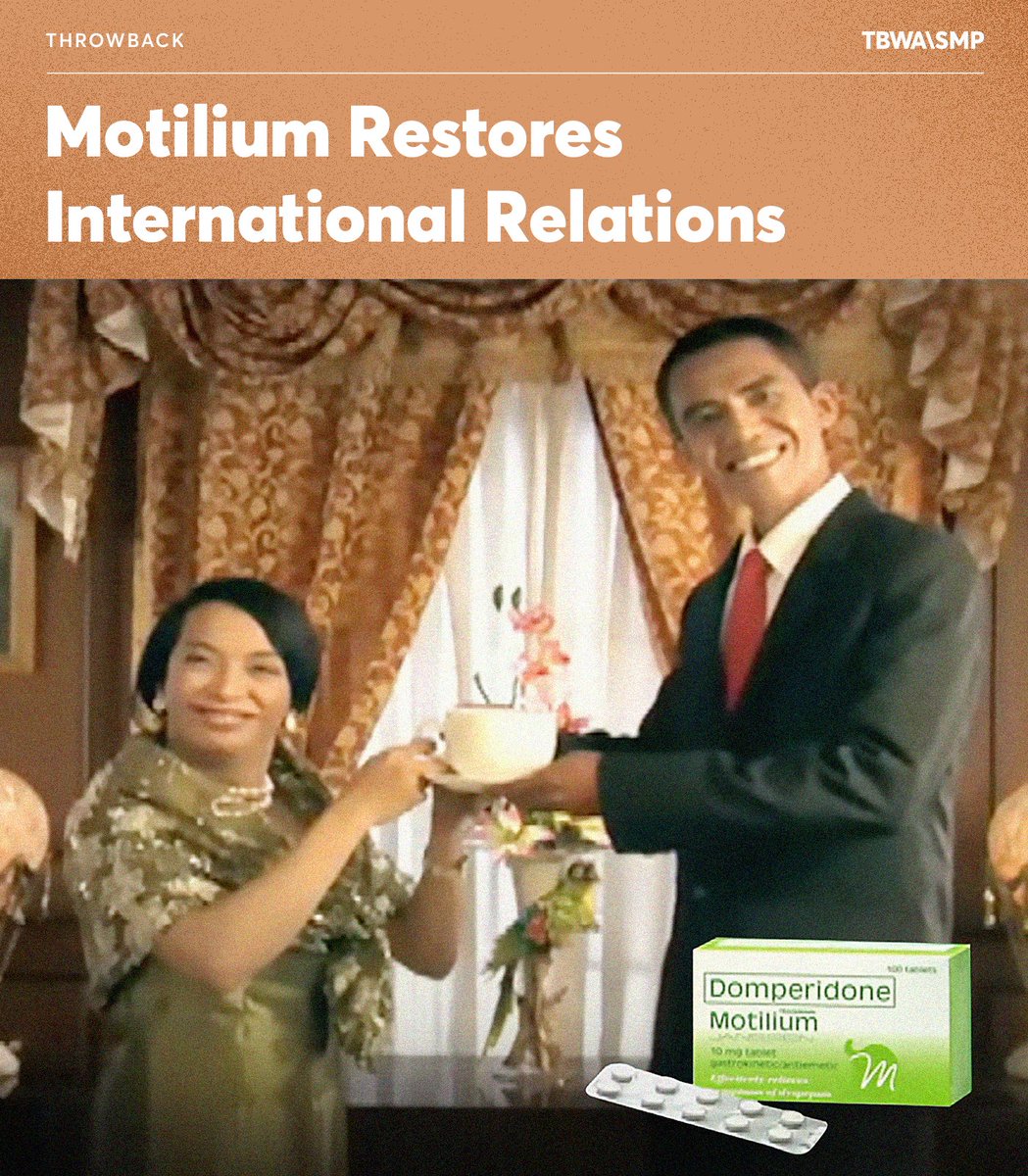 When TBWA\SMP found an Obama lookalike, the Agency shot a witty, whimsical ad where Motilium saves “Obama’s” stomach (and a state dinner!) from a painful evening. 

#TBWAThrowback

See it here:
youtube.com/watch?v=GRkczE…