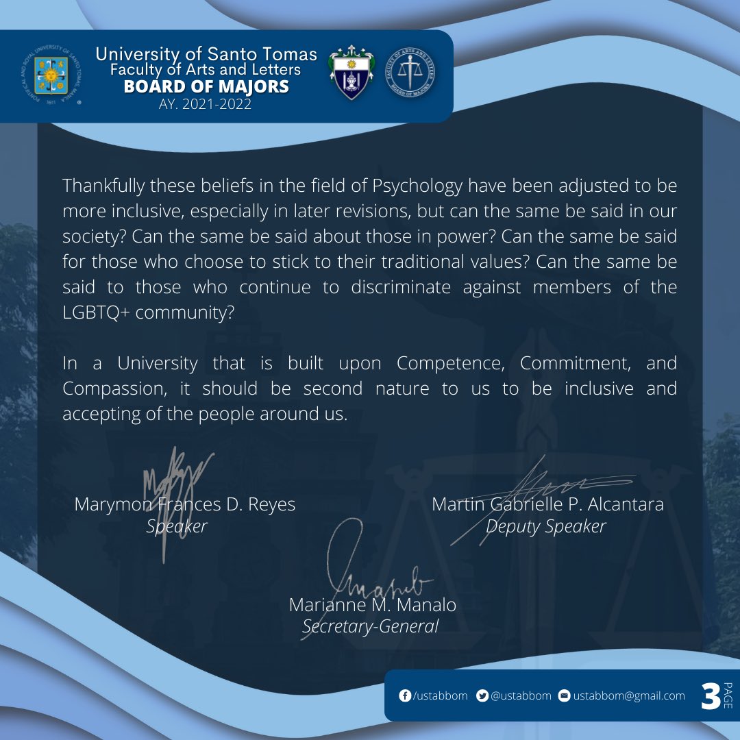 ustabbom's tweet photo. Today, on the International Transgender Day of Visibility, the AB Board of Majors stands against discrimination towards the LGBTQ+ community. And, the AB Board of Majors stands for those who cannot stand on their own. 

#NoToDiscrimination
#BeyondOurMajors https://t.co/rEuy7asJgn