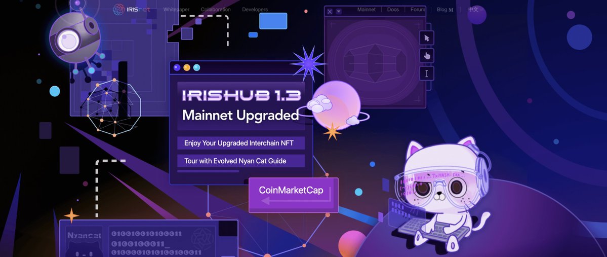 Kicking off the brand new #IRISnet website🥳:

🟢Upgraded UI🛠️
🟢Evolved Nyan Cat😼

All at 🔥irisnet.org🔥

Like❤️ &amp; Retweet♻️ if you want an #NFT event!👀