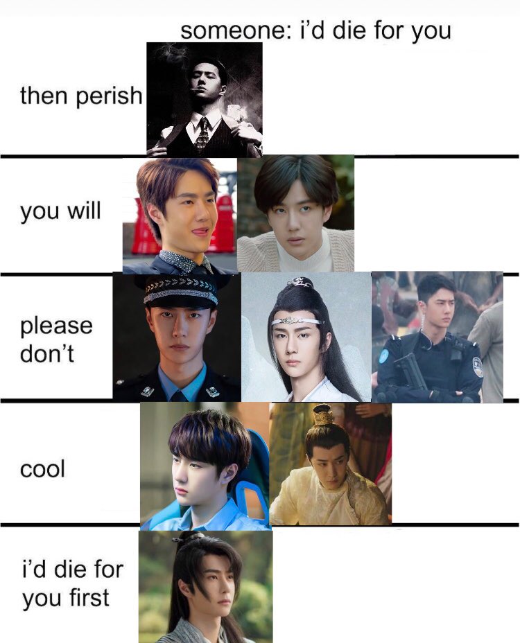 ybaizhan's tweet photo. yibo’s characters responses to ‘i’d d!3 for you’ https://t.co/tsKx43XXc8