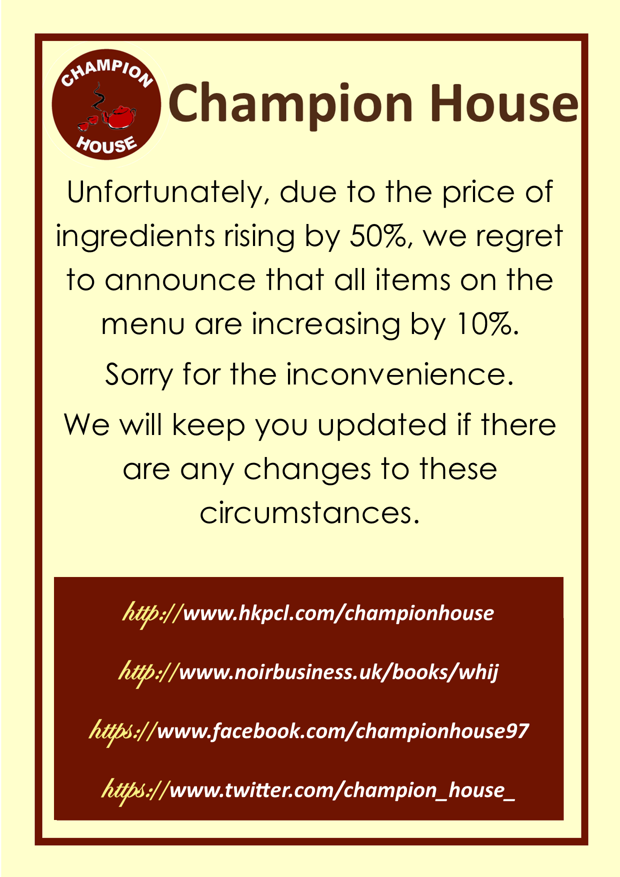 Champion House (Champion_House_) / Twitter