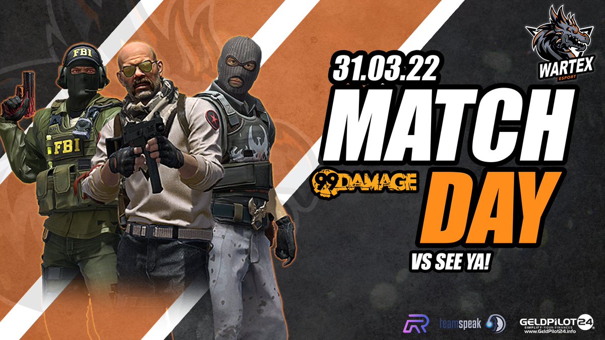 wartexESPORTS's tweet photo. [#WARTEX99] 🇩🇪

It continues with Matchday No.8. It will be an exciting match!
#GOWARTEX

🆚@seee_ya
⏰ 19:00 (CET)
📺--

@GELDPILOT24 @teamspeak @REYFMDE https://t.co/po70o61mRV