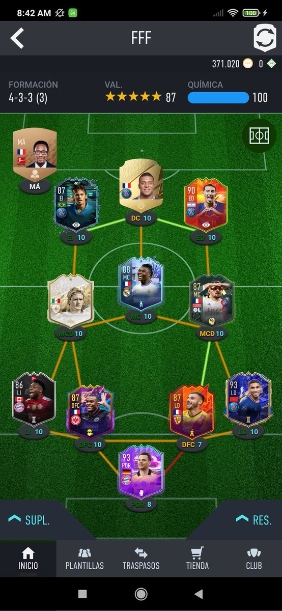 IgnacioAlba11's tweet photo. @BeSoccerTeam 4-4-2 (2) , camavinga mc defensivo , aouar btb , Neymar y di María bandas , mbappe y Hernández delanteros y cambia hakimi de central y clauss de lateral https://t.co/ByY0gbm3Sn