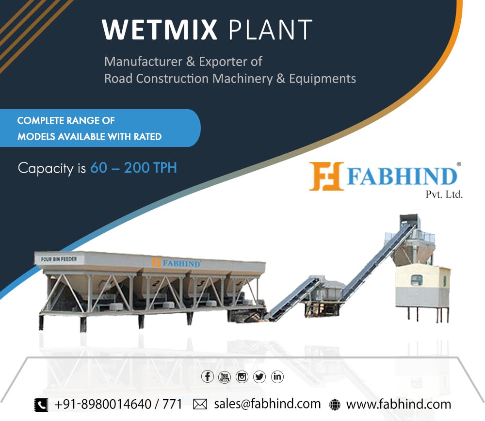 FabHind's tweet photo. Wetmix Plant
#WasteTyreRecyclingPlant #WetMixPlant #SensorPaver #AsphaltDrumMixPlant #Haryana #Punjab #Maharashtra
For more inquiry
Visit our website : https://t.co/oAzpUqh47L
Call us : +91 89800 14640 / 771
Email us : sales@fabhind.com https://t.co/rNAVumTzo1