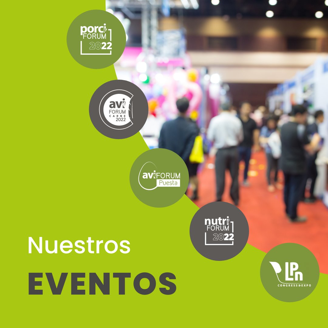 grupo_agrinews's tweet photo. Desde @grupo_agrinews organizamos diferentes eventos relacionados con el sector agropecuario:
🐷 porciFORUM
🐔 aviFORUM carne
🥚 aviFORUM puesta
🌾 nutriFORUM
🌎 LPN congress
🤔¿Y tú ya has asistido a alguno?
#eventos #porciforum #aviforum #nutriforum #lpncongress https://t.co/EWwxCuk1JU