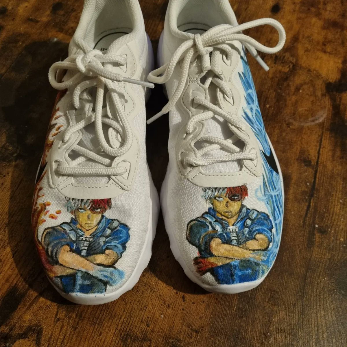 parrypaints's tweet photo. Shies done for my daughter. #MyHeroAcademia #Nike #shoesaddict https://t.co/cYLcHu2gwl