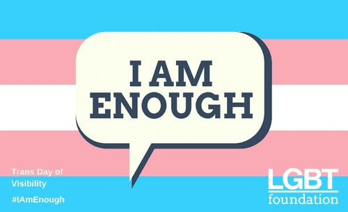 mcrlco's tweet photo. We are supporting International Trans Day of Visibility🏳️‍⚧️

The day raises awareness of discrimination faced by trans people worldwide. If you need advice or support, the @LGBTfdn can help.

More info here: https://t.co/B4xQkCGcvT

#IAmEnough
#YouAreEnough 
#TDOV https://t.co/1iD2W9Bjeu