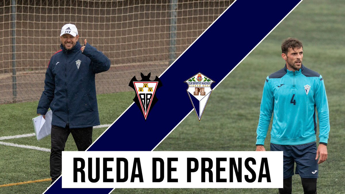 CDManchegoCReal's tweet photo. 🎙️Rueda de prensa | previa @AlbaceteBPSAD B - CD Manchego 

👤 @armi0708 

👤 Nacho

#AúpaManchego 💙🤍

https://t.co/G4jmWWUNuU https://t.co/lucfUsNb5S