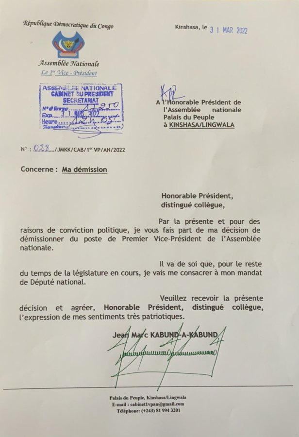 juslingolf15's tweet photo. Kabund a kabund demissionne de son poste à l'assemblée nationale https://t.co/4XDNlwP3KU