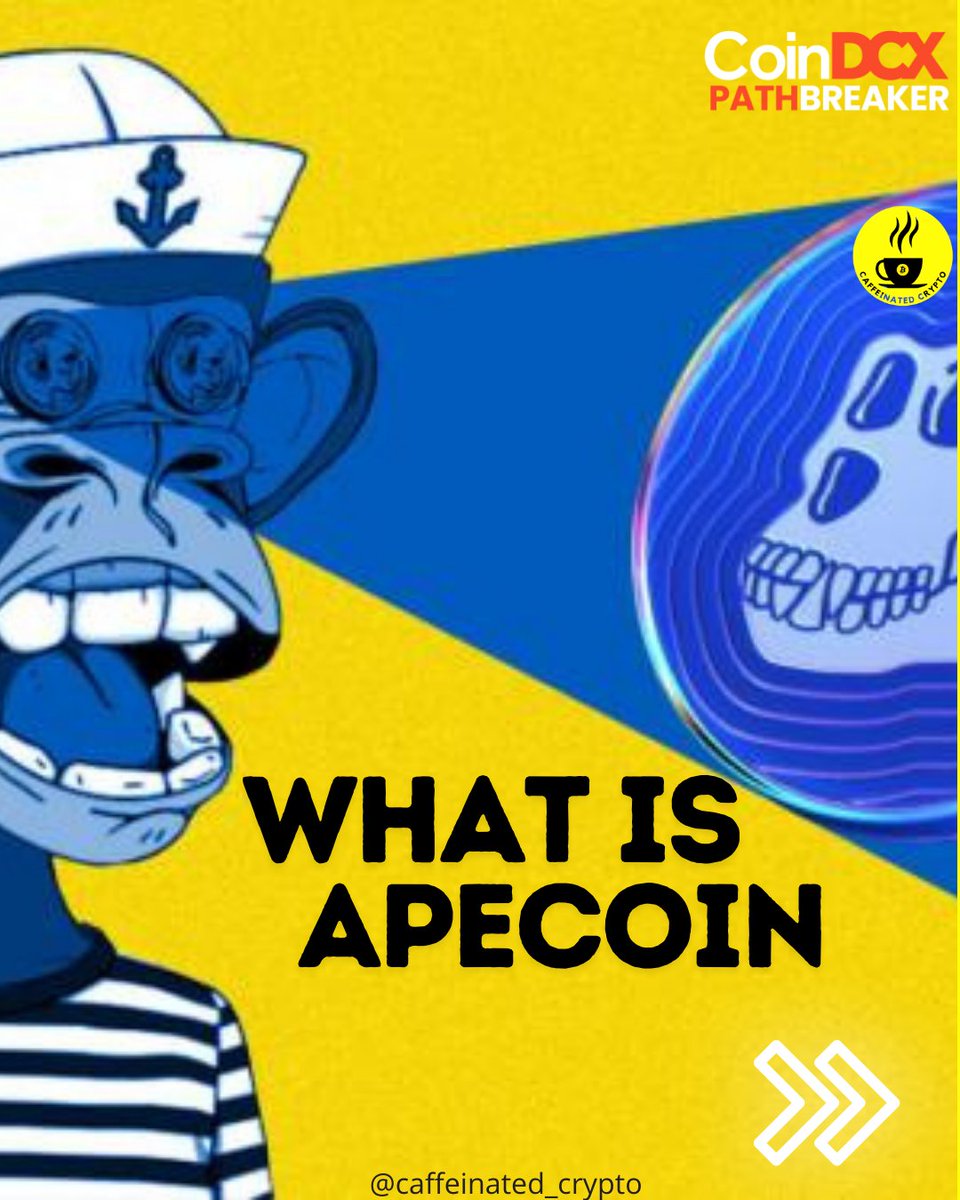 caffein_crypto_'s tweet photo. (1/9)
In this thread we will talk about #Apecoin (An NFT-inspired crypto which hit the market last week with big plans) has recently been listed on @CoinDCX. #CoinDCXpathbreaker #CoinDCXpathbreakers https://t.co/ZGesyLqdyF