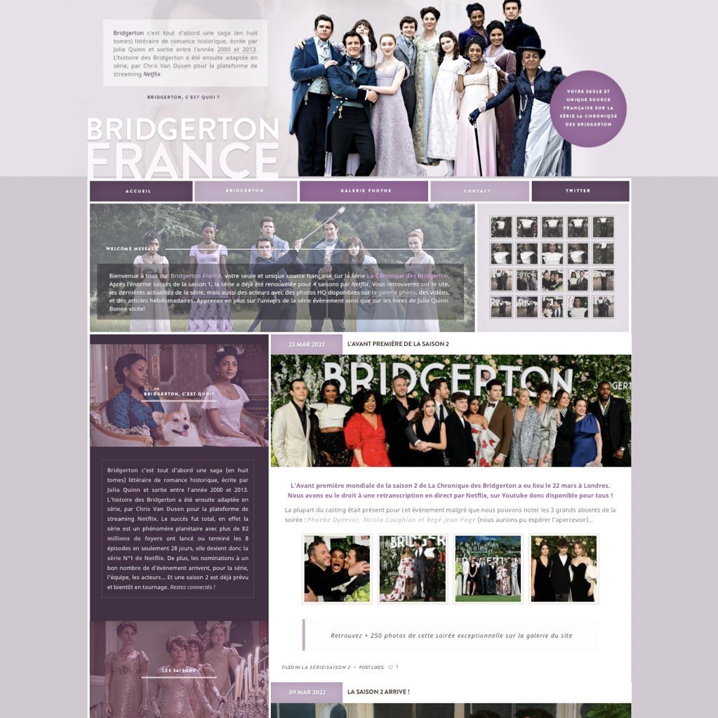 BridgertonFR's tweet photo. 💻 • Le site web a un nouveau thème pour fêter le lancement de la saison 2 de #Bridgerton  : https://t.co/QYPR1tsQCw 

— Merci @MPECreatives pour ce magnifique design 🥰 https://t.co/XVzT5Y72Ta