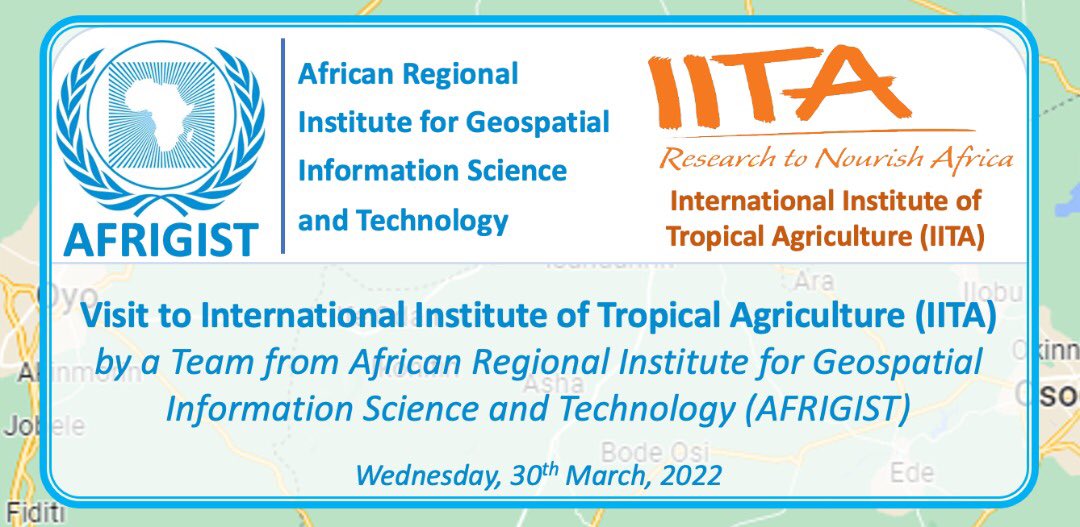 AFRIGIST_'s tweet photo. Exciting times as @AFRIGIST_  team visit to @IITA_CGIAR What a productive meeting it was with lots of prospects discussed. We thank IITA team for the reception. #agriculture #gis #geospatial #sgd #prs https://t.co/QzCi13rB9O