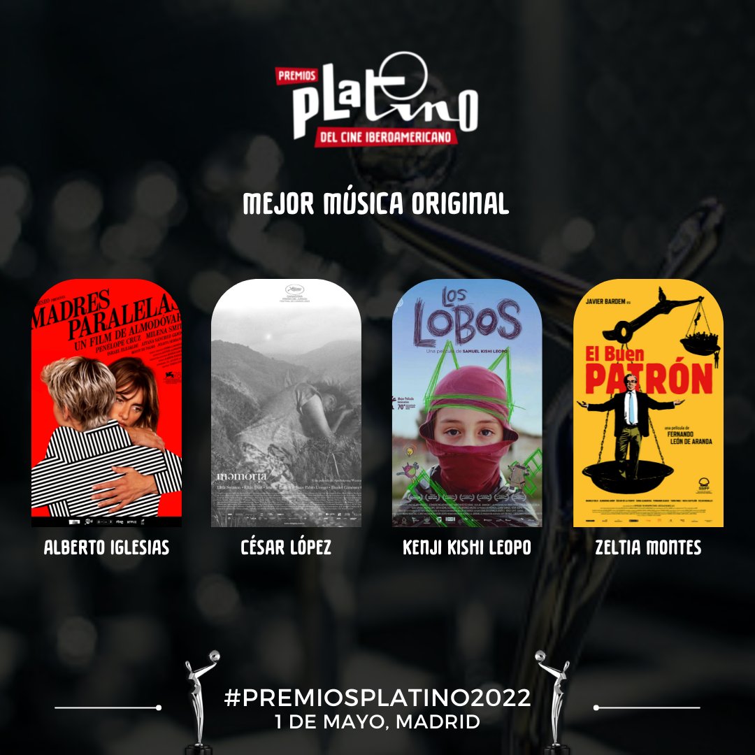 PremiosPLATINO's tweet photo. Finalistas a la Mejor Música Original

#PremiosPLATINO2022 https://t.co/mRx6gedwr6