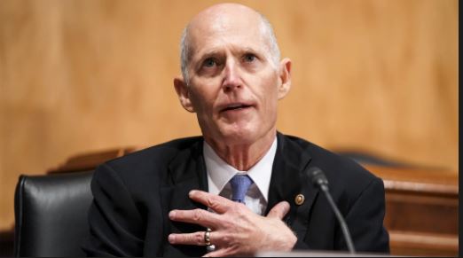 NEKentDems's tweet photo. Senator Rick Scott proposes an 11 point plan to "change America" only you probably won't like those changes -- even if you're FOX news.  He knows that, so he's  denying his plan says what it says.  But he's been "Fact Checked" at the link below.

https://t.co/aVaBatrPi4 https://t.co/YpWn8xJ22s