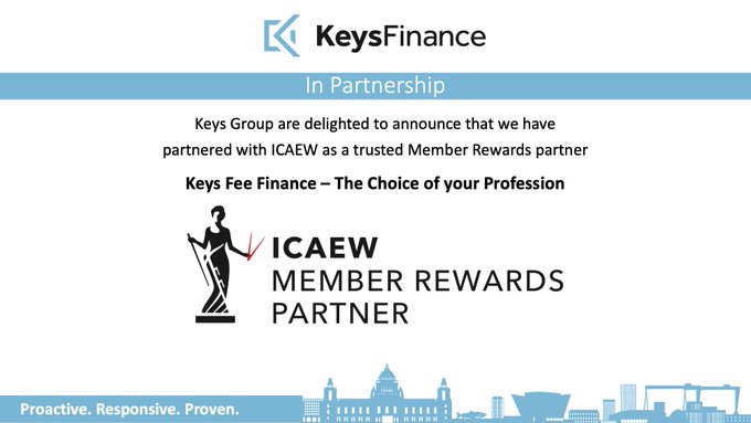 Many of our #DFKUKI member firms are working with <a href="/FeeFinance/">Keys Finance</a> and welcome this super news!
Congratulations to all at Keys
Keys Finance are delighted to announce the launch of their partnership with ICAEW and become a trusted Member Rewards Partner
dfkuki.com/news/keys-fina…