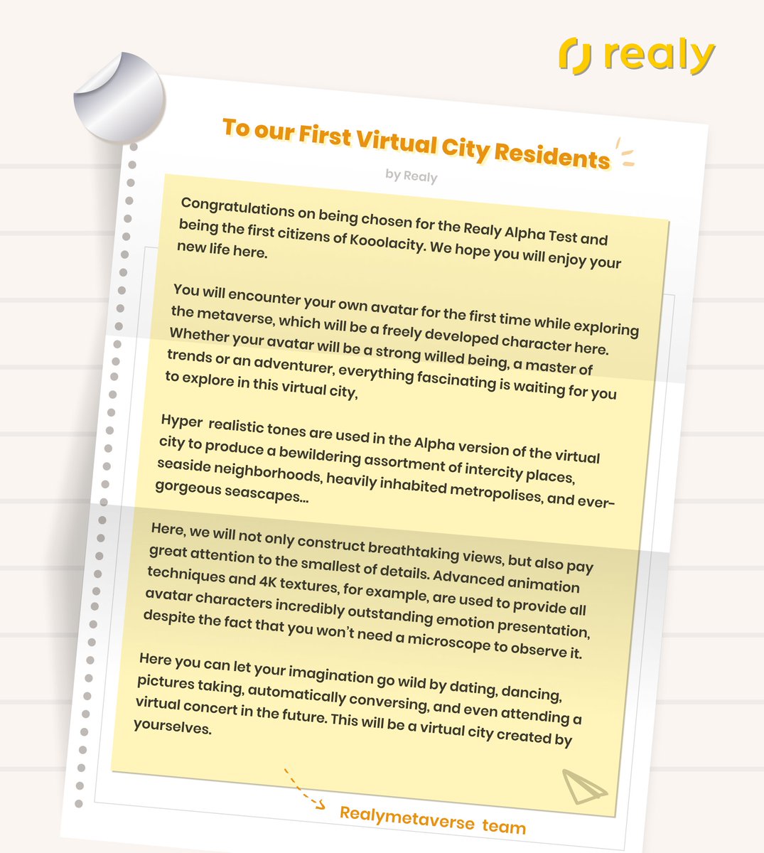 Realy Metaverse Alpha Test is set to launch today,We're calling on our community to help us find any bugs.🔥🔥🔥🎇🎇🎇
#Metaverse #CryptoNews