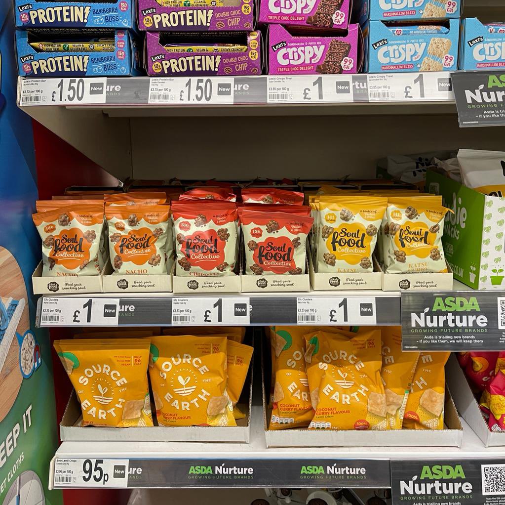 SoulFoodCol's tweet photo. Excited to announce we have launched our new Nut &amp; Seed Cluster Snacks in 100 Asda stores and Asda in line … https://t.co/iUzoYniWxb
