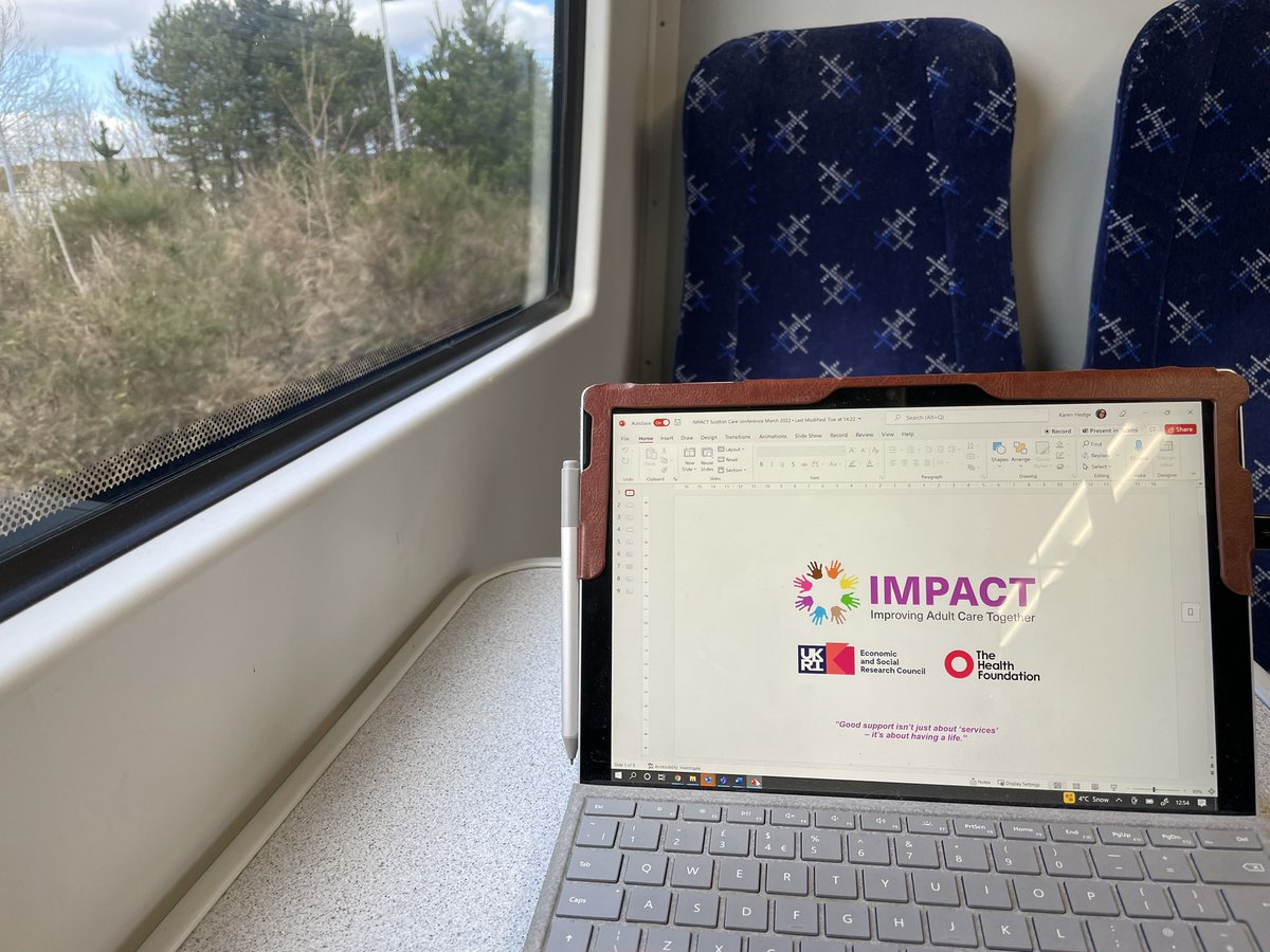 hegeit's tweet photo. En route to #glasgow making finishing touches to slides for tomorrow’s @scottishcare #carehomeconference21 Nervousness is just trapped excitement right? #live &amp; in person… It’s been a while, but it’s going to be great 😊 #careaboutcare https://t.co/W4rhoXx7ko