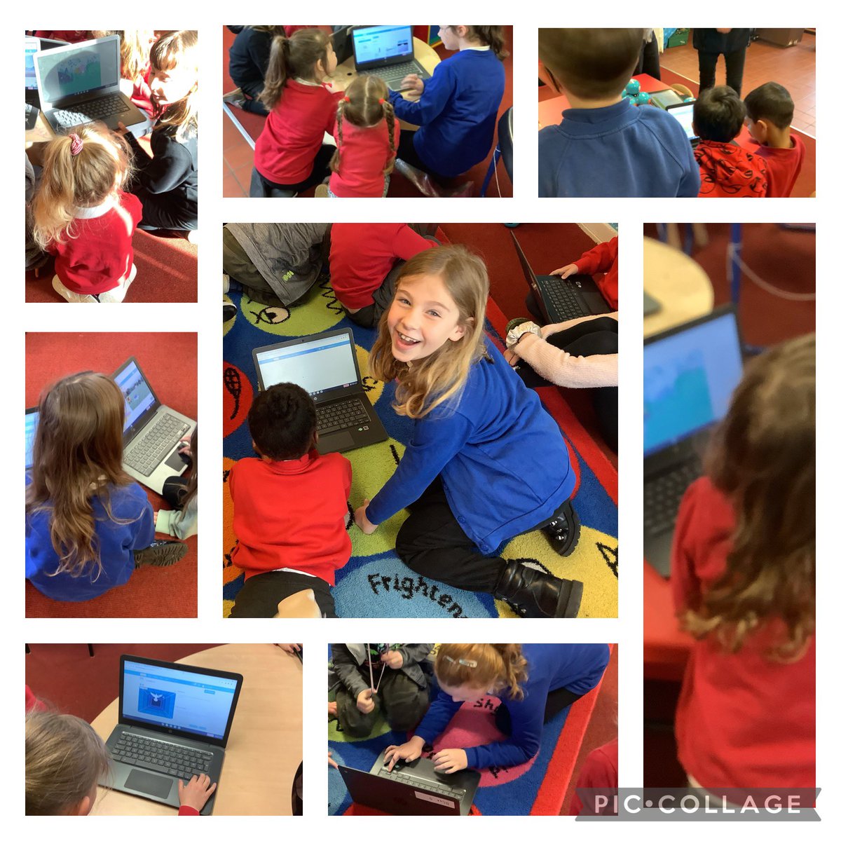 P4A went on an expedition to the red unit this morning to share our <a href="/scratch/">Scratch Team</a> games with P1. We loved sharing our games. We also worked with P1’s on the other technologies from the tech corridor! Such joy this morning @DycePrimary @MissSarahLaw <a href="/MissTait21/">Miss Tait</a> <a href="/MrsRose67097001/">Mrs Rose</a>