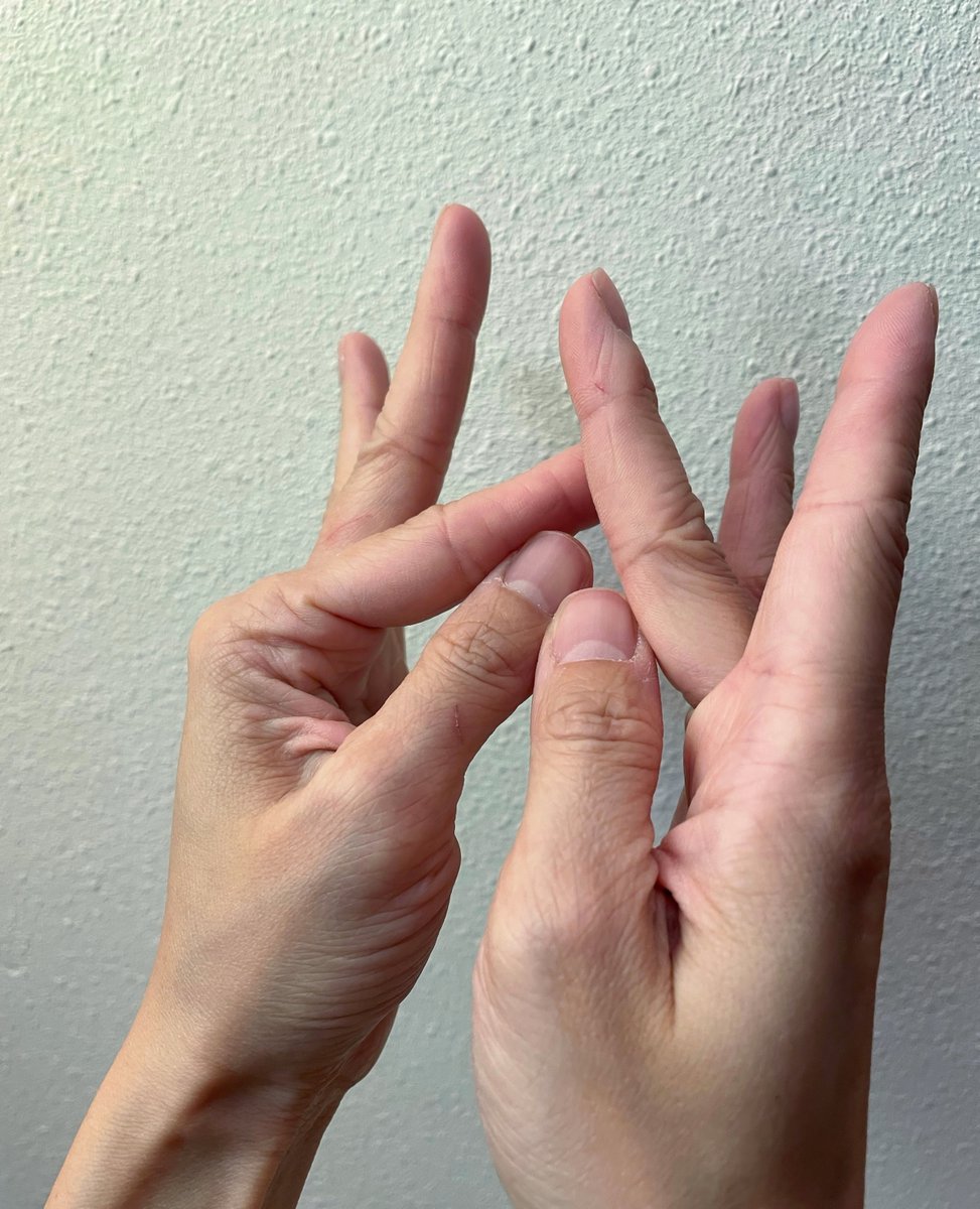 Chloeography's tweet photo. This isn't some fancy dance move, just the awkwardest position I had to pose my fingers in order to show off the three mysterious cuts I got for reasons unknown.

What's your bet on? Cat's claws, paper, or saw blade??

https://t.co/bPhIMpKvxz

#chloeography #artisthands https://t.co/7PDx4ZuejQ