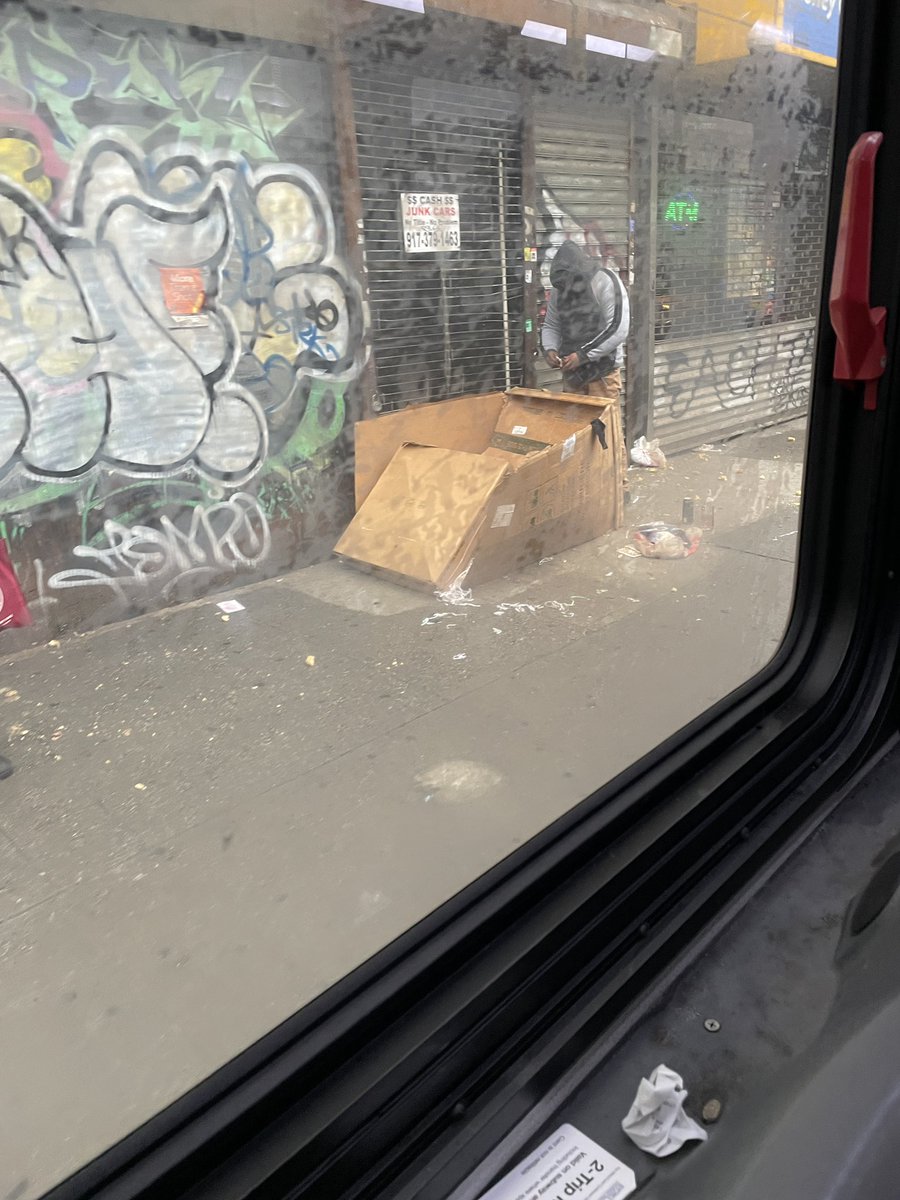 customnailsbyjo's tweet photo. So tell us what happened here @NYCMayor this person suddenly appeared and it’s one of the main stops on tremont and 3rd ave in the bx https://t.co/IB0Uk07tpK