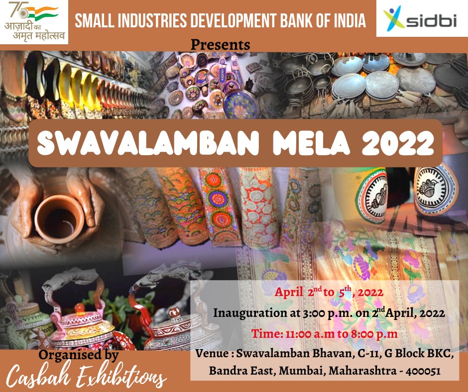 sidbiofficial's tweet image. Welcome to SWAVALAMBAN MELA organised by SIDBI on its 32nd Foundation Day.
