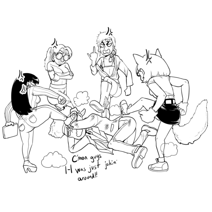 Mei and the Girls: Turning 18...💋💄👠
(私ときどきレッサーパンダ落書き)大きくなったメイと友達はナンパされたい…♥