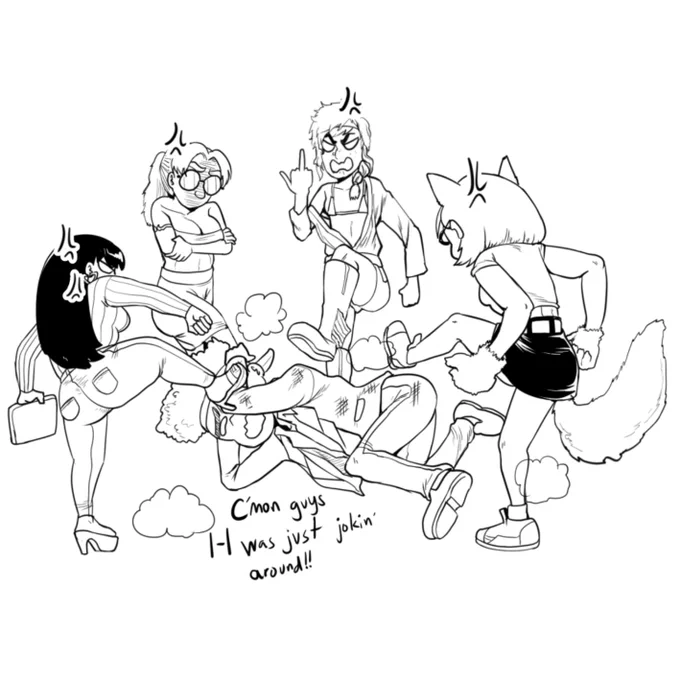 Mei and the Girls: Turning 18...💋💄👠
(私ときどきレッサーパンダ落書き)大きくなったメイと友達はナンパされたい…♥ 