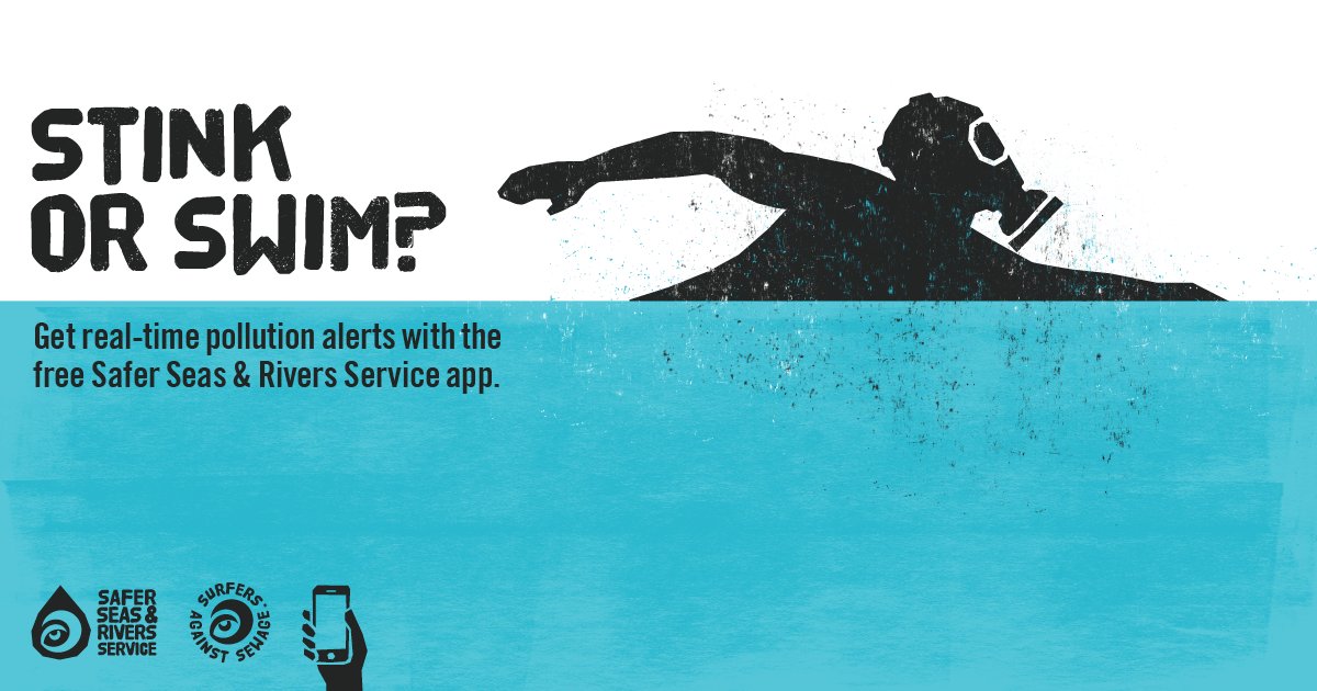 sascampaigns's tweet photo. Did you know you can fight back against the polluters with our free Safer Seas &amp; Rivers Service app? 

It tells you when #sewage has been discharged at your favourite swim spot. And you can email water execs and MPs to tell them what you think...

Download now ✊

#SewageScandal https://t.co/MlTB5yCa2r