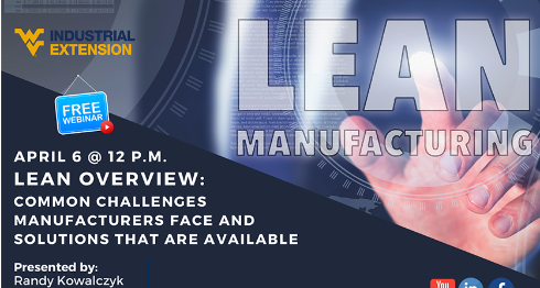MttBorror's tweet photo. FREE Webinar: #Lean Overview / Common Challenges Manufacturers Face and Solutions That Are Available - @WestVirginiaU - #Manufacturing in #YesWV https://t.co/S7RUfVJvMZ https://t.co/OrznXrepLa