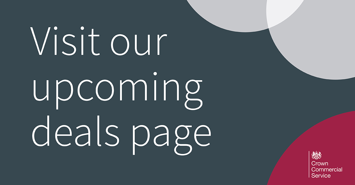 Are you a supplier wanting to offer your services to the public sector? Visit the upcoming deals page on our website to find out more about our procurements at    bit.ly/3xuJITC