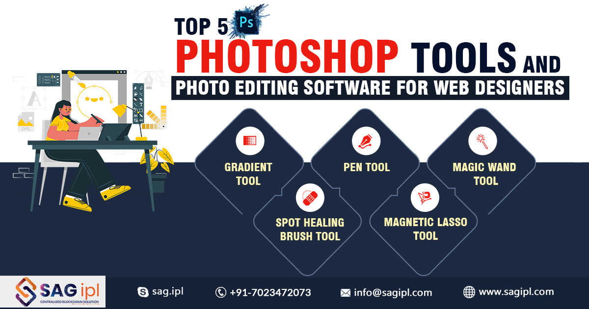 sag_ipl's tweet image. Photoshop is one of the best photo editing tools. There are many editing tools present in Photoshop. Here are the 5 best photoshop tools and Photo Editing Software every web designer should know.
 bit.ly/3t3x9O3
#photoeditingtool #tools #photoediting #webdesigner