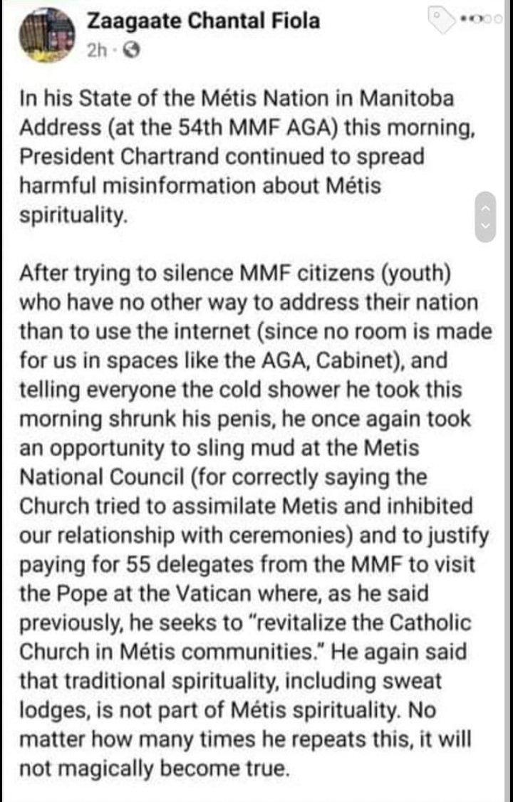 LADYALEXANDRIA's tweet photo. WOW, #ManitobaMetisFederation, #Metis, #MetisNation, #DavidChartrand , this is ALLEGED, is this TRUE????? https://t.co/6yVzOjcETj